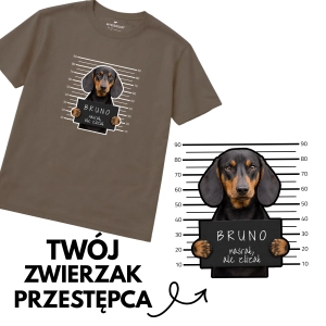 Koszulka z nadrukiem TWÓJ ZWIERZAK PRZESTĘPCA