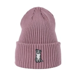 Haftowana czapka beanie - BORDER COLLIE SZARY