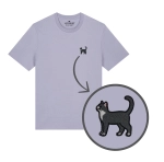 Haftowany T-shirt KOTEK BIAŁE SKARPETKI
