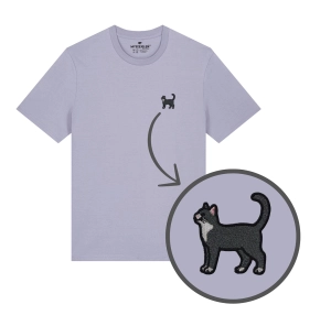 Haftowany T-shirt KOTEK BIAŁE SKARPETKI
