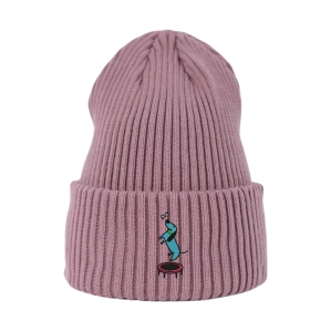 Haftowana czapka beanie - PIESEK NA TRAMPOLINIE