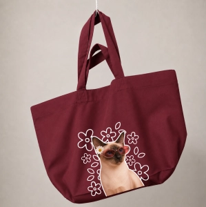 Torba shopper - KWIATKI KOT SYJAMSKI