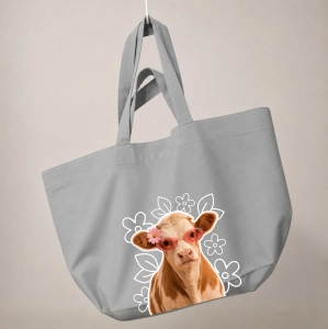 Torba shopper - KWIATKI KROWA