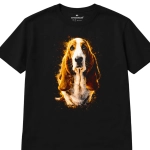 Koszulka z nadrukiem [HALFTONE] BASSET