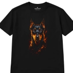Koszulka z nadrukiem [HALFTONE] DOBERMAN