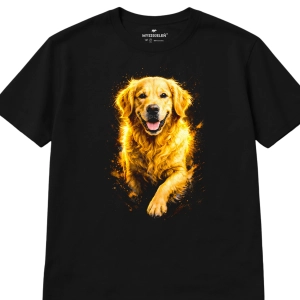 Koszulka z nadrukiem [HALFTONE] GOLDEN RETRIEVER