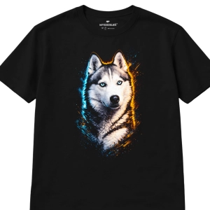Koszulka z nadrukiem [HALFTONE] HUSKY