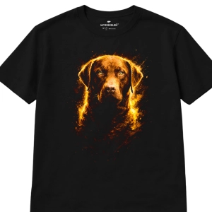 Koszulka z nadrukiem [HALFTONE] LABRADOR CZEKOLADOWY
