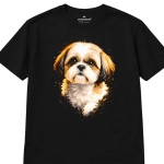 Koszulka z nadrukiem [HALFTONE] SHIH TZU