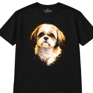 Koszulka z nadrukiem [HALFTONE] SHIH TZU