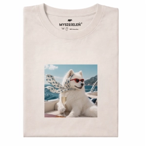 Koszulka z nadrukiem WYLUZOWANY SAMOYED