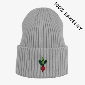 Haftowana bawełniana czapka beanie - BURAK