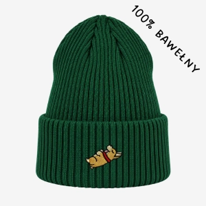 Haftowana bawełniana czapka beanie - CORGI SIESTA