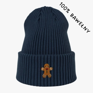 Haftowana bawełniana czapka beanie - CIASTEK/ PIERNICZEK