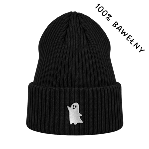 Haftowana bawełniana czapka beanie - DUSZEK