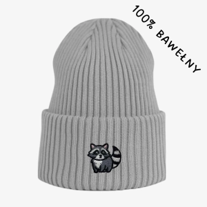 Haftowana bawełniana czapka beanie - SZOP