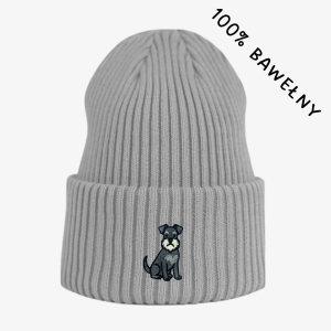 Haftowana bawełniana czapka beanie - SZNAUCER