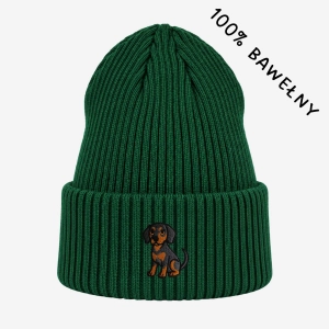 Haftowana bawełniana czapka beanie - GOŃCZY POLSKI