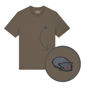 Haftowany T-shirt PIPOTAM kawa z mlekiem