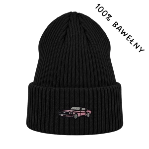 Haftowana bawełniana czapka beanie - FORD MUSTANG 1967