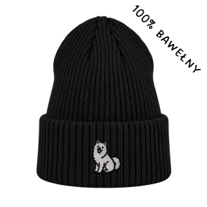 Haftowana bawełniana czapka beanie - SAMOYED