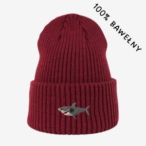 Haftowana bawełniana czapka beanie - REKIN