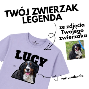 Koszulka z nadrukiem TWÓJ ZWIERZAK LEGENDA