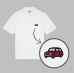 Męska haftowana koszulka polo MALUCH FIAT 126 P