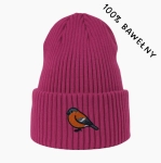 Haftowana bawełniana czapka beanie - ZIĘBA