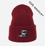 Haftowana bawełniana czapka beanie - CIĄGNIK SIODŁOWY TIR