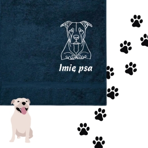 Ręcznik dla pieska - PITBULL + personalizacja