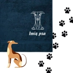 Ręcznik dla pieska - WHIPPET/ CHARCIK WŁOSKI + personalizacja